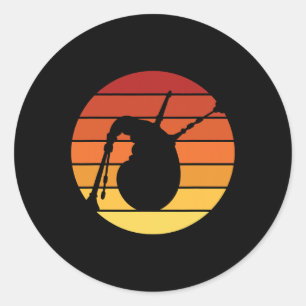 Sticker Rond Scottish Highland corpipe music scotland kilt desi