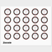 Sticker Rond Scottish McLean MacLean Tartan Mariage Enregistrer (Feuille)