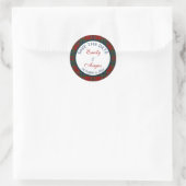 Sticker Rond Scottish McLean MacLean Tartan Mariage Enregistrer (Sac)