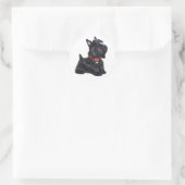 Sticker Rond Scottish Terrier (A) - (par JBF) (Sac)