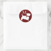 Sticker Rond Scottish Terrier Scotty Chien Chien Chien Chien Ch (Sac)