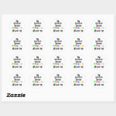 Sticker Rond Scottish Terrier Walks Design (Feuille)