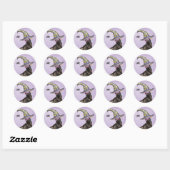 Sticker Rond Scottish Terrier Witch (Feuille)