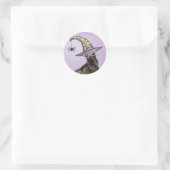 Sticker Rond Scottish Terrier Witch (Sac)