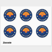 Sticker Rond Scottsdale Arizona (Feuille)