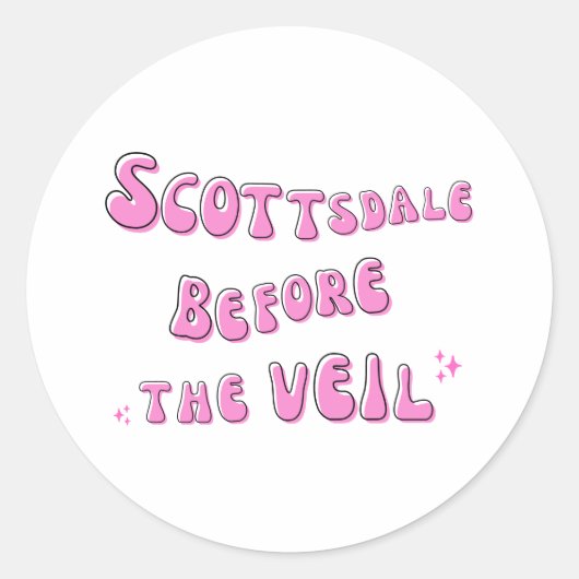 Sticker Rond Scottsdale avant le voile (Devant)