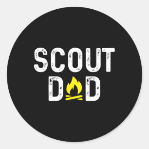 Sticker Rond Scouter papa scout papa père scout