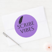 Sticker Rond Scribe Vibes Author Writer Poet  (Enveloppe)