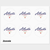 Sticker Rond Script Atlanta (Feuille)