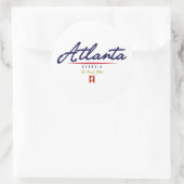 Sticker Rond Script Atlanta (Sac)
