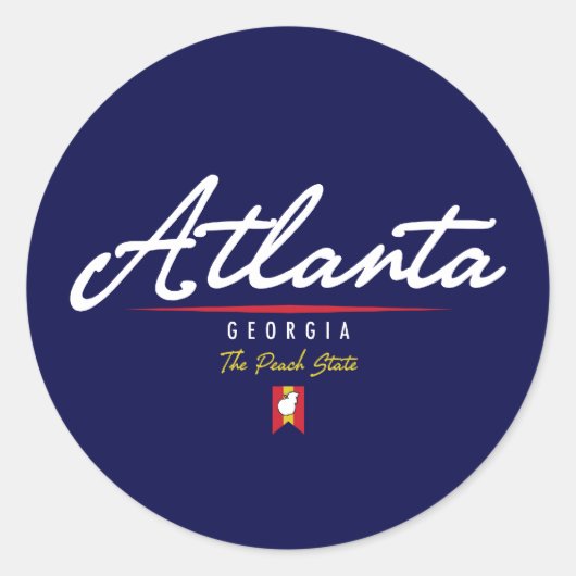 Sticker Rond Script Atlanta (Devant)