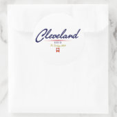 Sticker Rond Script Cleveland (Sac)