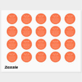 Sticker Rond Script de couleurs personnalisées Ingrédients mini (Feuille)