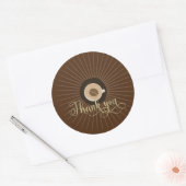 Sticker Rond Script de foil pour douche de mariée Coffee Bar La (Enveloppe)