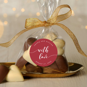 Sticker Rond Script De Relax Avec Mariage De Couleur Amoureux M