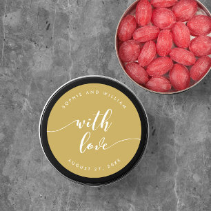 Sticker Rond Script De Relax Avec Mariage De Couleur Amoureux M