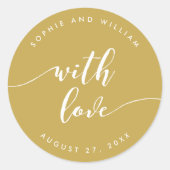 Sticker Rond Script De Relax Avec Mariage De Couleur Amoureux M (Devant)