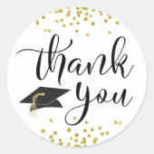 Sticker Rond Script de remerciement pour la remise des diplômes (Devant)