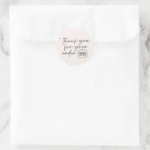 Sticker Rond Script de remerciement simple pour votre commande (Sac)