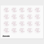 Sticker Rond Script de signature Bourgogne Favoriser le Merci (Feuille)