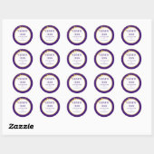 Sticker Rond Script de signature holographique Moderne Paillett (Feuille)