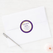 Sticker Rond Script de signature holographique Moderne Paillett (Enveloppe)
