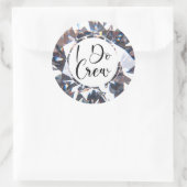 Sticker Rond Script diamant moderne I DO CREW (Sac)