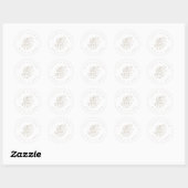 Sticker Rond Script Élégant Enregistrer Le Mariage Date (Feuille)