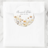 Sticker Rond Script Fleur sauvage moderne (Sac)