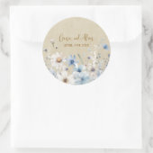 Sticker Rond Script Fleur sauvage moderne (Sac)