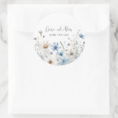 Sticker Rond Script Fleur sauvage moderne (Sac)