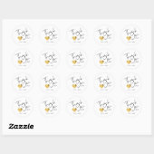 Sticker Rond Script Gold Merci personnalisé simple (Feuille)