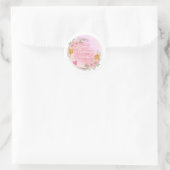 Sticker Rond Script "Good Morning Beautiful", Floral rose (Sac)