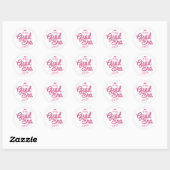 Sticker Rond Script Grad Era Custom Year Graduation (Feuille)