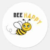 Sticker Rond script heureux (Devant)