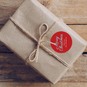 Sticker Rond Script Joyeux Noël Personnalisé 