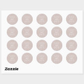 Sticker Rond Script lisse | Enregistrer la date (Feuille)