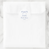 Sticker Rond Script manuscrit Coquette Bow Fête des mariées ble (Sac)