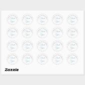 Sticker Rond Script Merci Love Hearts Confetti (Feuille)