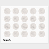 Sticker Rond Script minimal (Feuille)