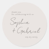 Sticker Rond Script minimal (Devant)