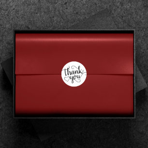 Sticker Rond Script Minimaliste Simple   Remerciement de Marque