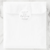 Sticker Rond Script moderne Mariage faveur Traite (Sac)