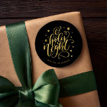 Sticker Rond Script moderne O Holy Night Christmas Classic Roun<br><div class="desc">Script moderne O conception de Noël de la Saint-Nuit.</div>