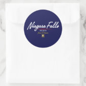 Sticker Rond Script Niagara Falls (Sac)