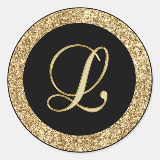 Sticker Rond Script or Monogram L (Devant)