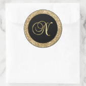 Sticker Rond Script or Monogram N (Sac)