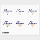 Sticker Rond Script Phoenix (Feuille)