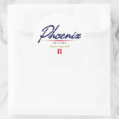 Sticker Rond Script Phoenix (Sac)