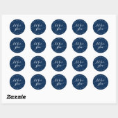 Sticker Rond Script Relax Laisser l'amour brillant Mariage de c (Feuille)